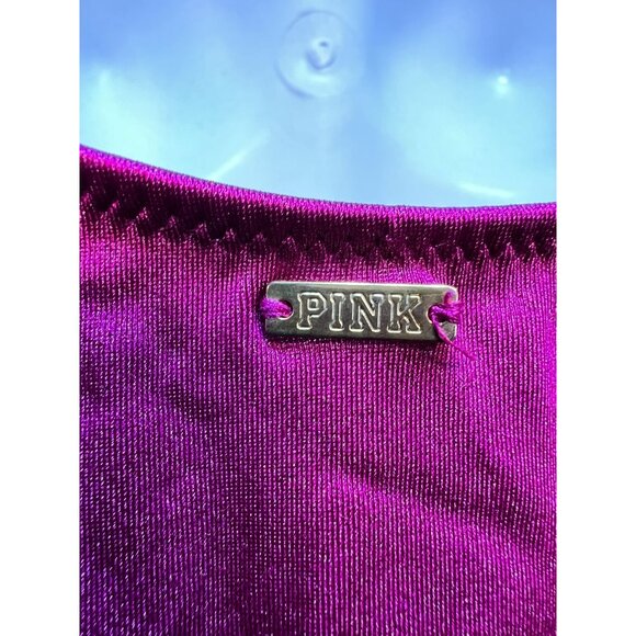 Pink Victoria's Secret Women's One Piece Swimsuit Deep Plunge V Neck Sz M Purple - Picture 3 of 8